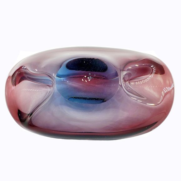 Murano Glass Bowl Ameythyst & Blue Sommerso Small Bowl Mid-Century Modern 1960s - Picture 7 of 7